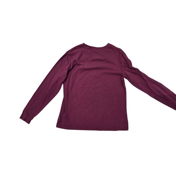 Vans Burgundy Long Sleeve "Off The Wall" Checkerboard Tee - Picture 2 of 6